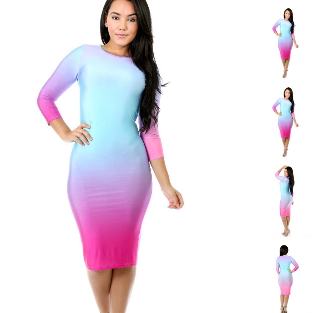 Ombré Midi Dress